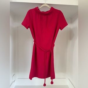 1950’s vintage Youth guild mod belted dress Sz 11 hot pink